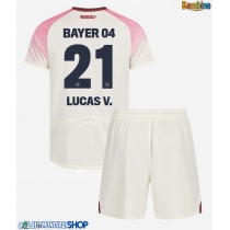 Maglie da calcio Bayer Leverkusen Lucas Vazquez #21 Seconda Maglia Bambino 2025-26 Manica Corta + Pantaloni corti)